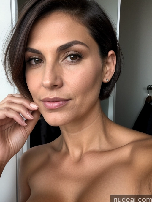 related ai porn images free for Huge Boobs Tall Tanned Skin Tattoos Jewish Cleavage Detailed 30s Black Hair Short Hair Eating Serious Seductive Milf Changing Room Close-up View Pantyhose