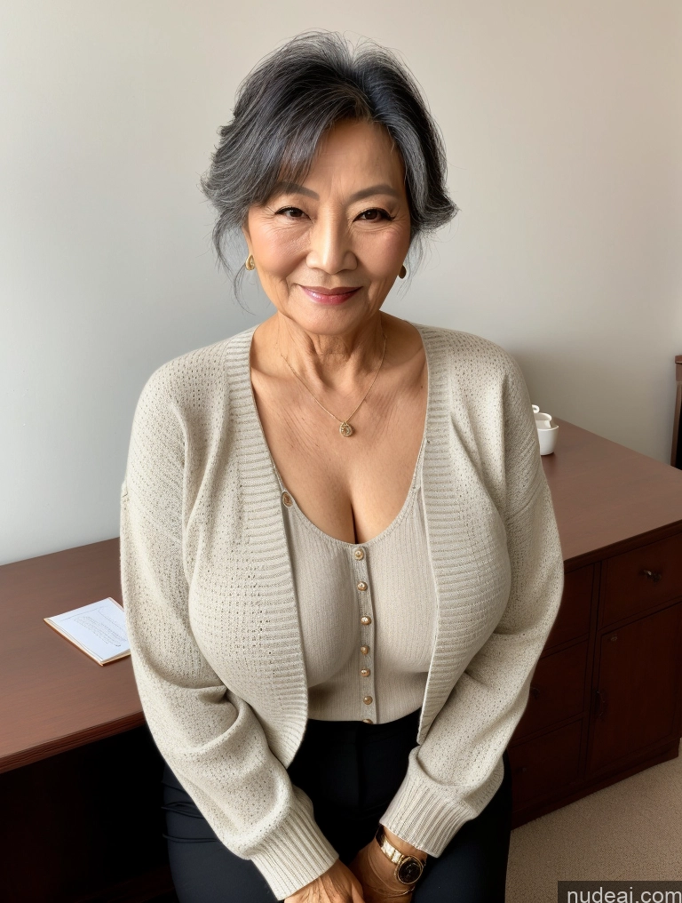 related ai porn images free for Milf Perfect Boobs Beautiful 70s Chinese Blouse Casual Jacket Professor Secretary Shirt Stylish Sweater Cleavage Detailed