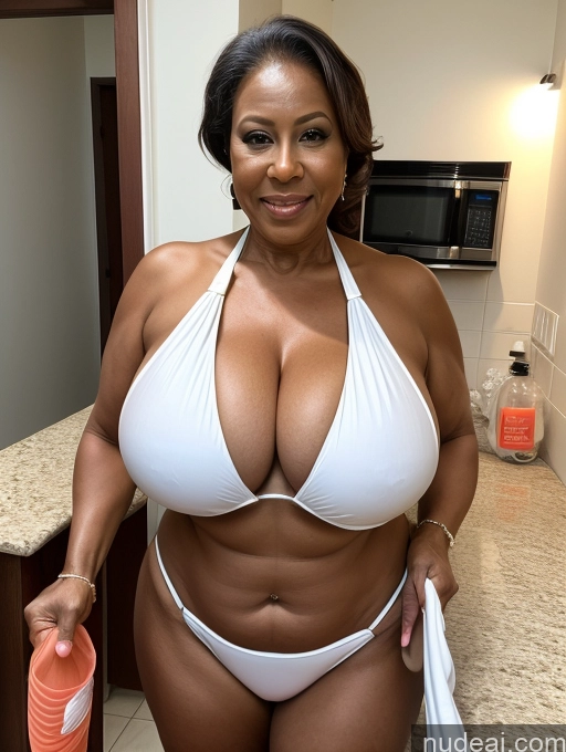 related ai porn images free for Milf One Busty Huge Boobs Thick Tanned Skin Front View Microkini Thong Nigerian 60s Maid
