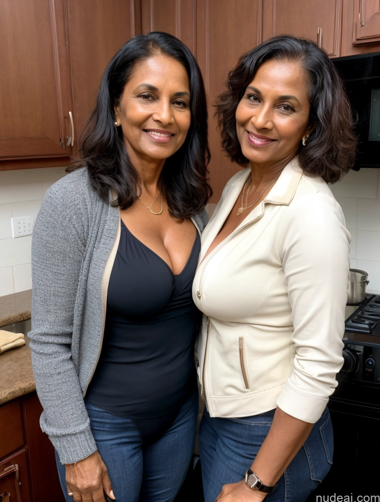 related ai porn images free for Milf Two Perfect Boobs Perfect Body Dark Skin 70s Indian Kitchen Jacket Jeans Professor Secretary Cleavage Partially Nude Detailed
