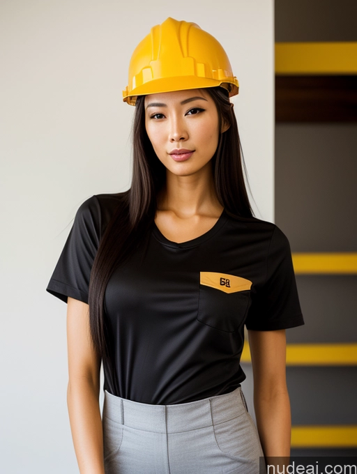 related ai porn images free for Woman One Small Tits Tall Long Legs Small Ass Skinny 20s Seductive Black Hair Long Hair Asian Bright Lighting Detailed Construction Worker