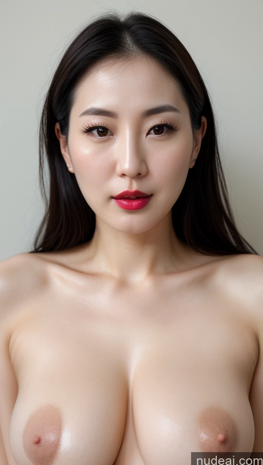 related ai porn images free for Woman One Perfect Boobs Beautiful Lipstick Fairer Skin 30s Black Hair Slicked Korean Close-up View