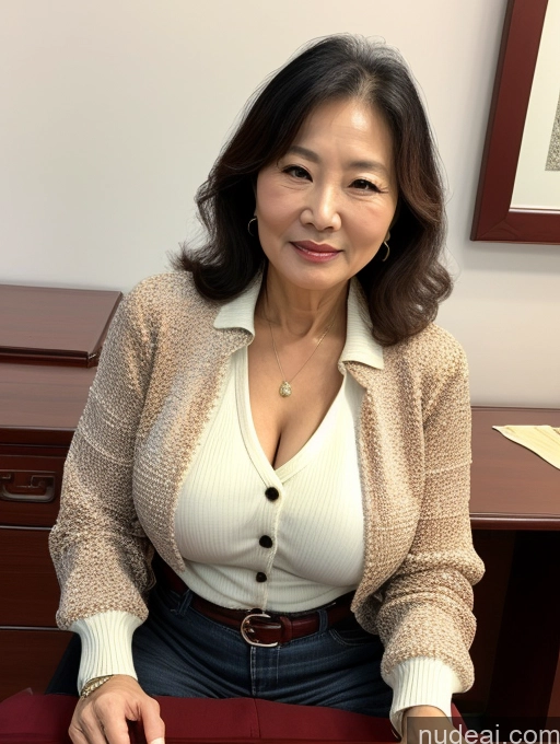 related ai porn images free for Milf Perfect Boobs Beautiful 70s Chinese Blouse Casual Jacket Professor Stylish Sweater Cleavage Detailed