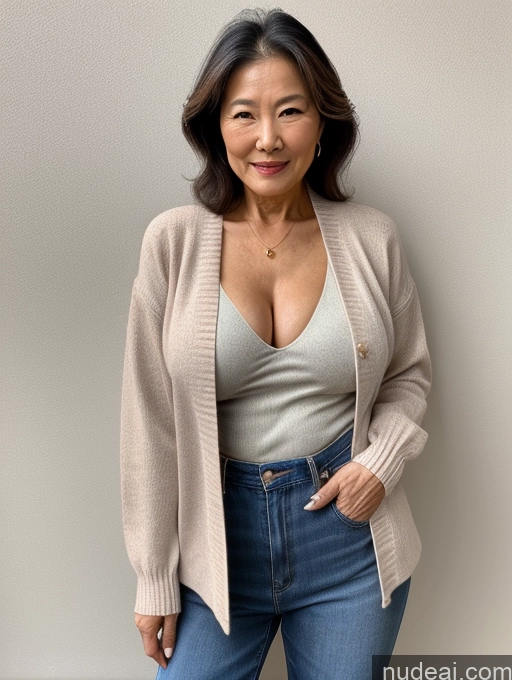related ai porn images free for Milf Perfect Boobs Beautiful 70s Chinese Blouse Casual Jacket Professor Stylish Sweater Cleavage Detailed Topless