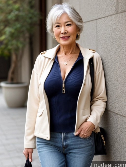 related ai porn images free for Milf Perfect Boobs Beautiful 70s Chinese Blouse Casual Jacket Professor Stylish Sweater Detailed Topless Partially Nude