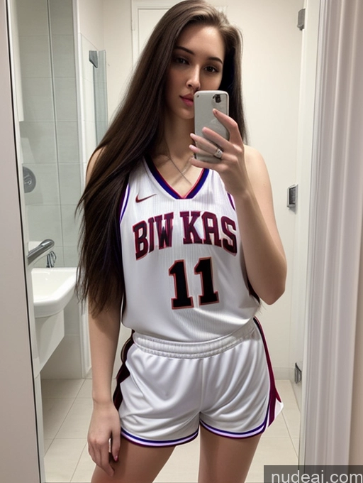 related ai porn images free for Woman Fairer Skin Brunette Long Hair Thai Mirror Selfie Bathroom Front View Basketball