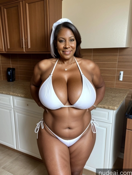 related ai porn images free for Milf One Busty Huge Boobs Thick Tanned Skin Front View Microkini Thong 60s Nigerian Maid