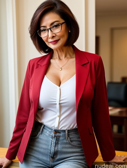 related ai porn images free for Milf Perfect Boobs Beautiful Glasses Perfect Body 60s Seductive Pixie Chinese Party Blouse Casual Jacket Professor Secretary Shirt Stylish Suit Cleavage Detailed Sexy Face