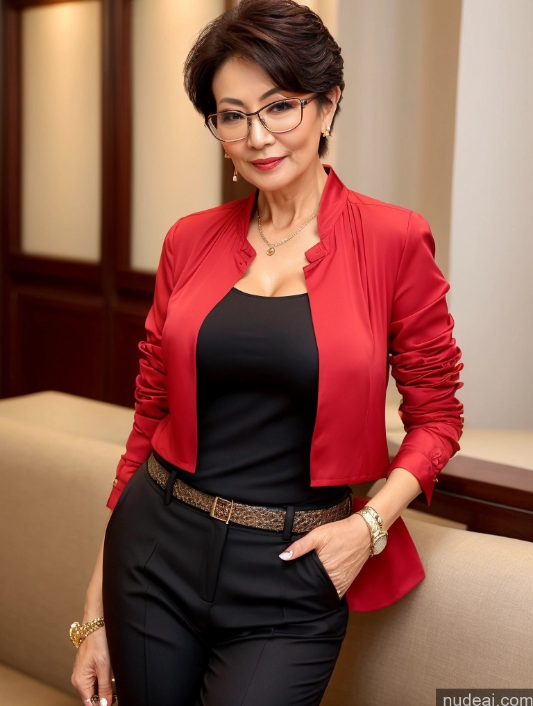 related ai porn images free for Milf Perfect Boobs Beautiful Glasses Perfect Body 60s Seductive Pixie Chinese Party Blouse Casual Jacket Professor Secretary Shirt Stylish Suit Cleavage Detailed Sexy Face