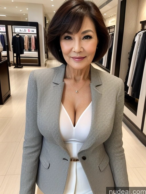 related ai porn images free for Milf Perfect Boobs Perfect Body Short Hair 70s Chinese Mall Blouse Bra Casual Jacket Professor Secretary Stylish Suit Cleavage Detailed Beautiful