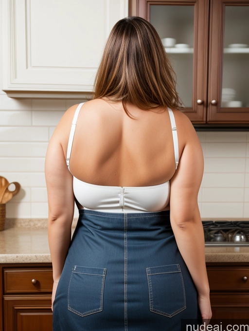 related ai porn images free for Woman Busty Huge Boobs Big Ass Thick Chubby Fat Back View Bending Over Apron