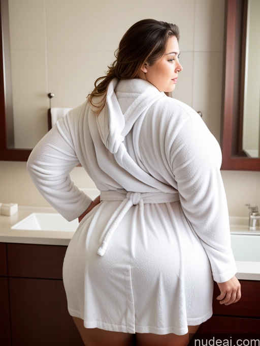 related ai porn images free for Woman Busty Huge Boobs Big Ass Thick Chubby Fat Back View Bending Over Bathrobe