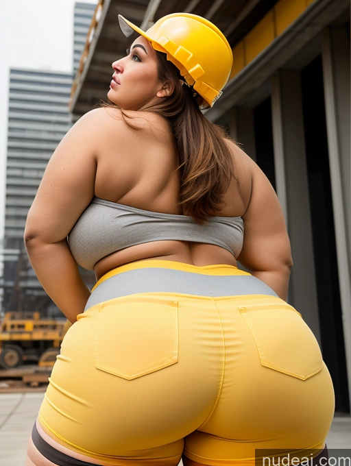 related ai porn images free for Woman Busty Huge Boobs Big Ass Thick Chubby Fat Back View Bending Over Construction Worker