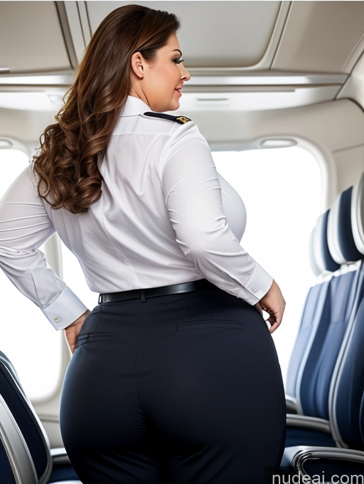 related ai porn images free for Woman Busty Huge Boobs Big Ass Thick Chubby Fat Back View Bending Over Flight Attendant