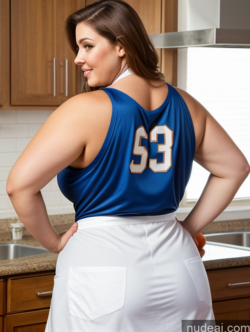 related ai porn images free for Woman Busty Huge Boobs Big Ass Thick Chubby Fat Back View Bending Over Apron Basketball
