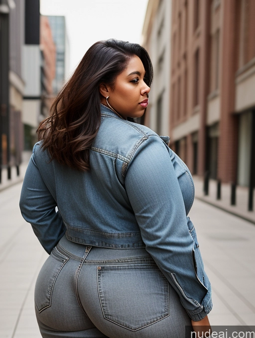 related ai porn images free for Woman Busty Huge Boobs Big Ass Thick Chubby Fat Back View Bending Over Hip Hop Jacket