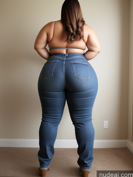 related ai porn images free for Woman Busty Huge Boobs Big Ass Thick Chubby Fat Back View Bending Over Jeans Jumpsuit
