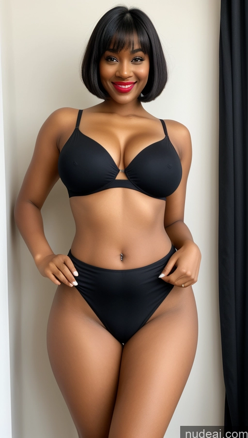 related ai porn images free for Busty Perfect Boobs Beautiful Lipstick Perfect Body Dark Skin 20s Happy Black Hair Short Hair Front View Crop Top