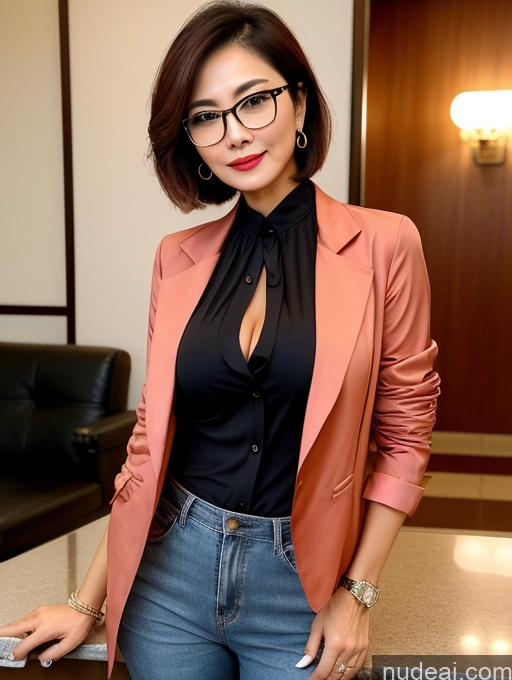 related ai porn images free for Milf Perfect Boobs Beautiful Glasses Perfect Body 60s Seductive Pixie Chinese Party Blouse Casual Jacket Professor Secretary Shirt Stylish Suit Cleavage Detailed Sexy Face