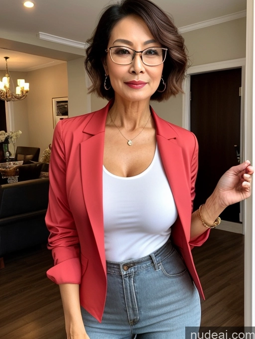 related ai porn images free for Milf Perfect Boobs Beautiful Glasses Perfect Body 60s Seductive Pixie Chinese Party Blouse Casual Jacket Professor Secretary Shirt Stylish Suit Cleavage Detailed Sexy Face