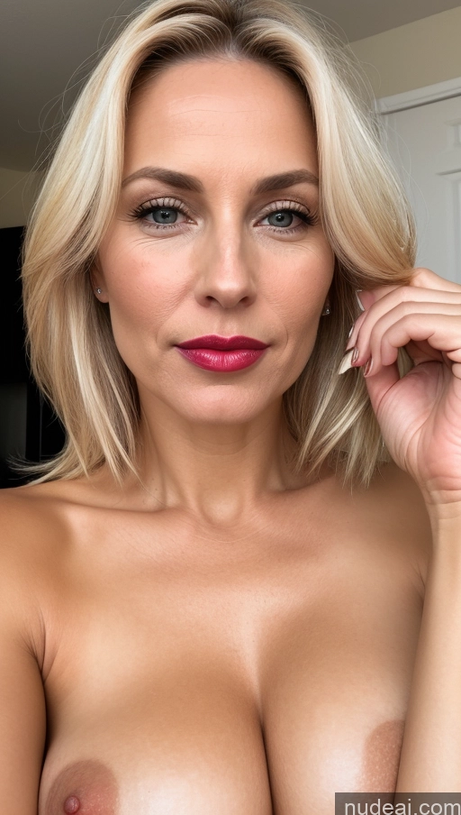 related ai porn images free for Woman One Small Tits Beautiful Lipstick 40s Blonde Slicked White Close-up View