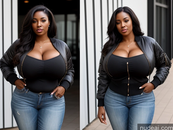related ai porn images free for Woman One Huge Boobs Perfect Boobs Big Ass Thick Big Hips 30s Black Hair Long Hair African High Heels Alternative Detailed Blouse Bomber