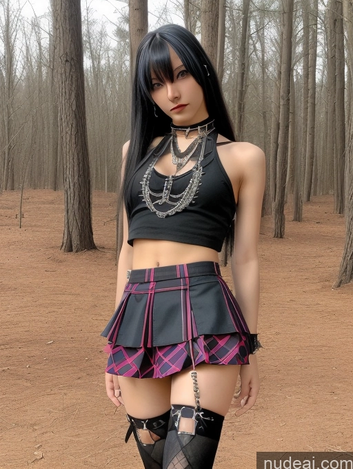 related ai porn images free for Woman One Tanned Skin Short Perfect Body Skinny 18 Brunette Long Hair Czech Detailed High Socks Crop Top Punk Skirt No Panties? Anidildo