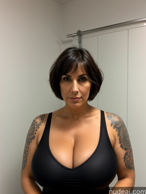 related ai porn images free for Detailed Tank Top Pantyhose Spandex Tall Tattoos Tanned Skin Huge Boobs Black Hair Short Hair Front View Cleavage 30s Milf Serious Changing Room Bending Over Jewish