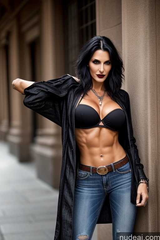 related ai porn images free for Milf Perfect Boobs Muscular Skinny Perfect Body 60s Happy Shocked Black Hair Straight Goth Detailed Jeans Shirt Casual Western