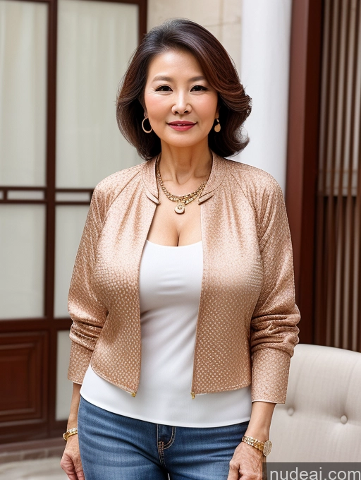 related ai porn images free for Milf Perfect Boobs Beautiful 70s Chinese Blouse Casual Jacket Professor Stylish Sweater Cleavage Detailed