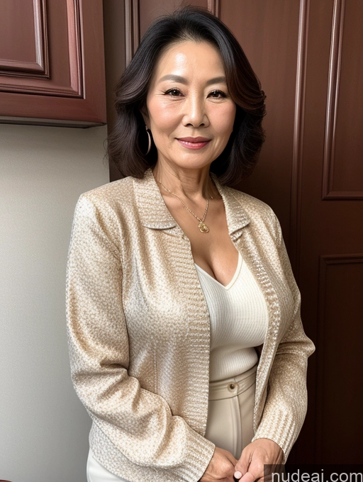 related ai porn images free for Milf Perfect Boobs Beautiful 70s Chinese Blouse Casual Jacket Professor Stylish Sweater Cleavage Detailed