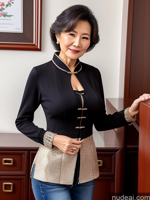 related ai porn images free for Milf Perfect Boobs Beautiful 70s Chinese Blouse Casual Jacket Professor Stylish Sweater Cleavage Detailed