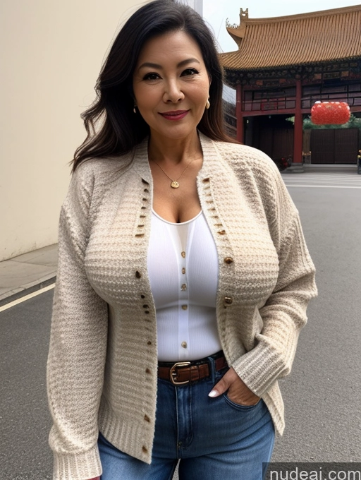 related ai porn images free for Milf Perfect Boobs Beautiful 70s Chinese Blouse Casual Jacket Professor Stylish Sweater Cleavage Detailed Busty
