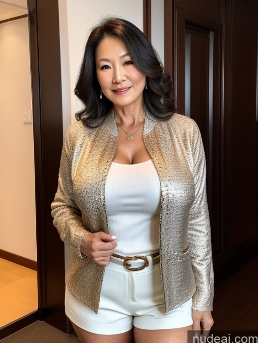 related ai porn images free for Milf Perfect Boobs Beautiful 70s Chinese Blouse Casual Jacket Professor Stylish Sweater Cleavage Detailed Dark Lighting