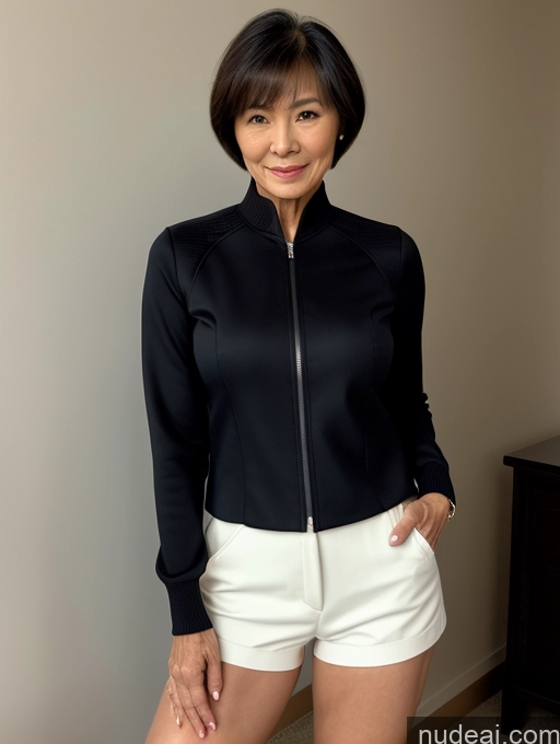 related ai porn images free for Milf Beautiful 70s Chinese Blouse Casual Jacket Professor Stylish Sweater Cleavage Detailed Dark Lighting Perfect Body Small Tits Short Hair