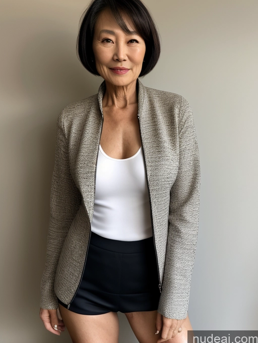 related ai porn images free for Milf Beautiful 70s Chinese Blouse Casual Jacket Professor Stylish Sweater Detailed Dark Lighting Perfect Body Small Tits Short Hair Topless Secretary