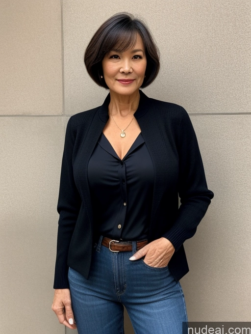related ai porn images free for Milf Beautiful 70s Chinese Blouse Casual Jacket Professor Stylish Sweater Detailed Dark Lighting Perfect Body Short Hair Secretary Perfect Boobs Cleavage