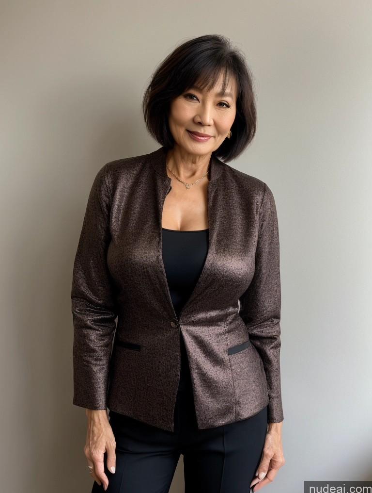 related ai porn images free for Milf Beautiful 70s Chinese Blouse Casual Jacket Professor Stylish Sweater Detailed Dark Lighting Perfect Body Short Hair Secretary Perfect Boobs Cleavage