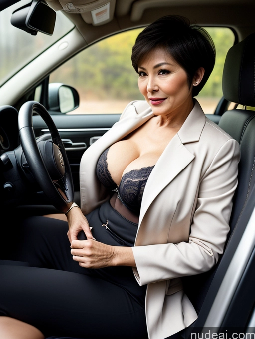 related ai porn images free for Milf Perfect Boobs Beautiful Perfect Body Short Hair 70s Chinese Car Bra Jacket Professor Stylish Suit Cleavage Detailed Sexy Face Busty Dark Lighting