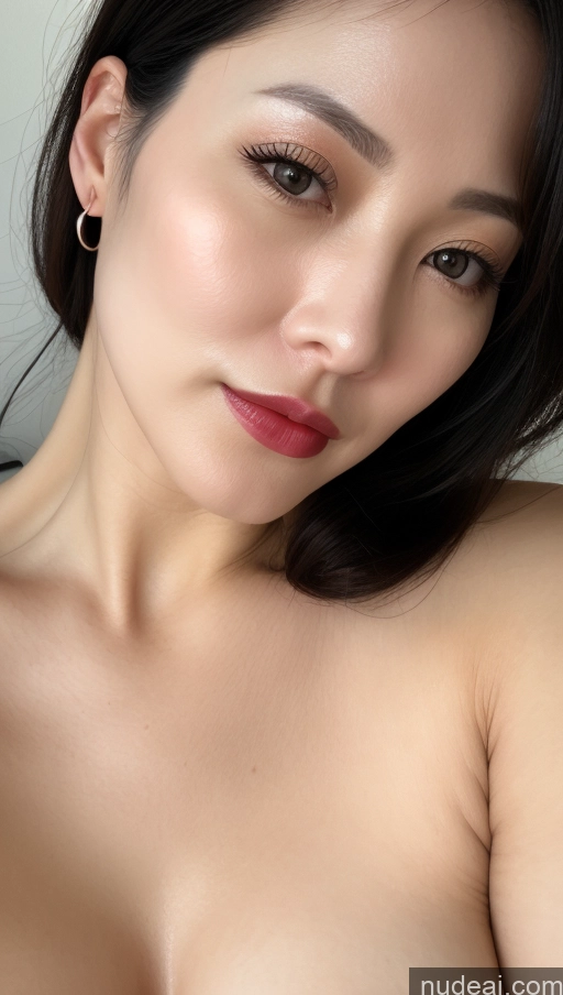 related ai porn images free for Woman One Beautiful Lipstick Fairer Skin 40s Black Hair Korean Close-up View Small Tits