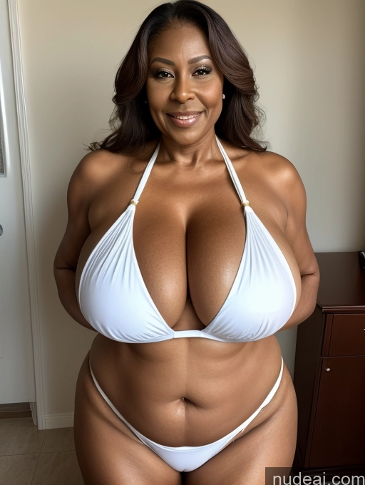 related ai porn images free for Milf One Busty Huge Boobs Thick Tanned Skin Front View Microkini Thong Maid Nigerian 60s