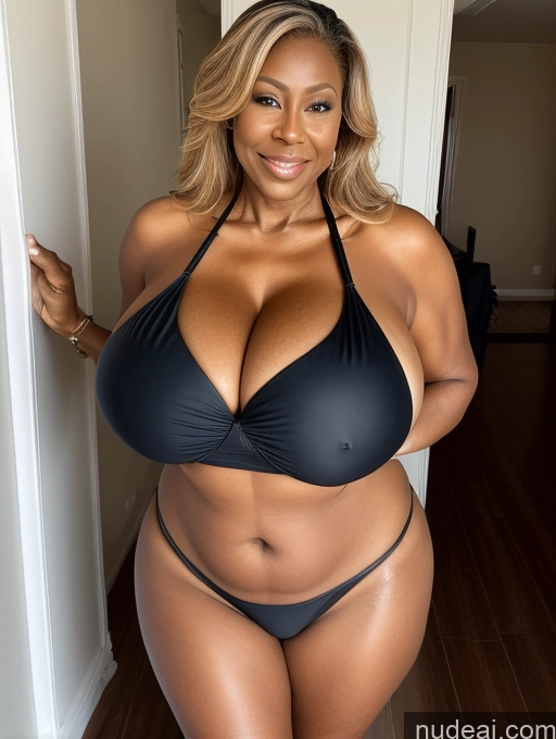 related ai porn images free for Milf One Busty Huge Boobs Thick Tanned Skin Front View Microkini Thong Maid Nigerian 60s
