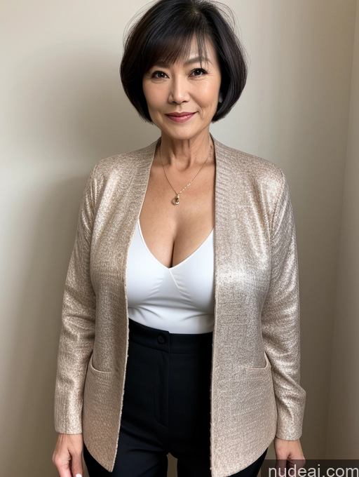 related ai porn images free for Milf Beautiful 70s Blouse Jacket Professor Stylish Sweater Detailed Dark Lighting Perfect Body Short Hair Secretary Perfect Boobs Cleavage Japanese