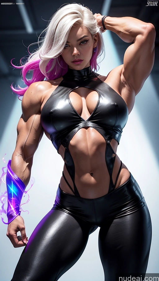 related ai porn images free for Leather Powering Up Spider-Gwen Bodybuilder Muscular Abs Busty Several