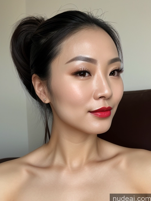 related ai porn images free for One Beautiful Nude Detailed Lipstick Woman 30s Chinese Ponytail Close-up View