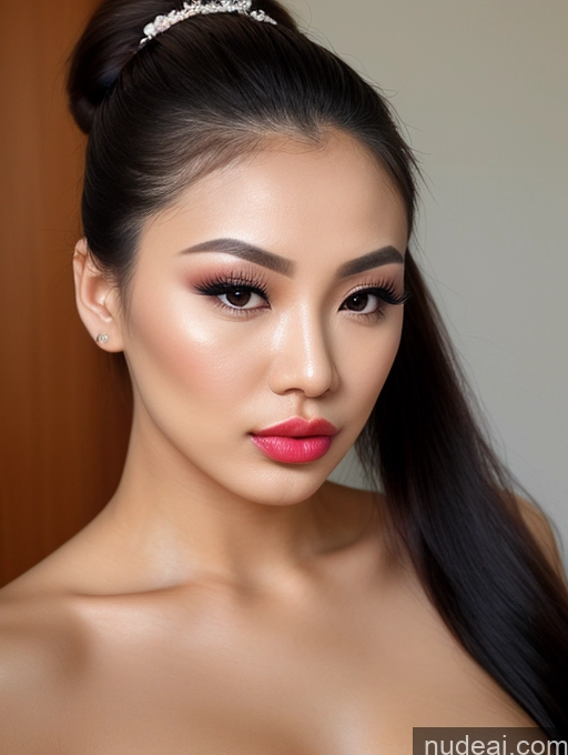 related ai porn images free for Detailed Close-up View Beautiful Nude Pouting Lips Lipstick Woman 20s Ponytail Thai