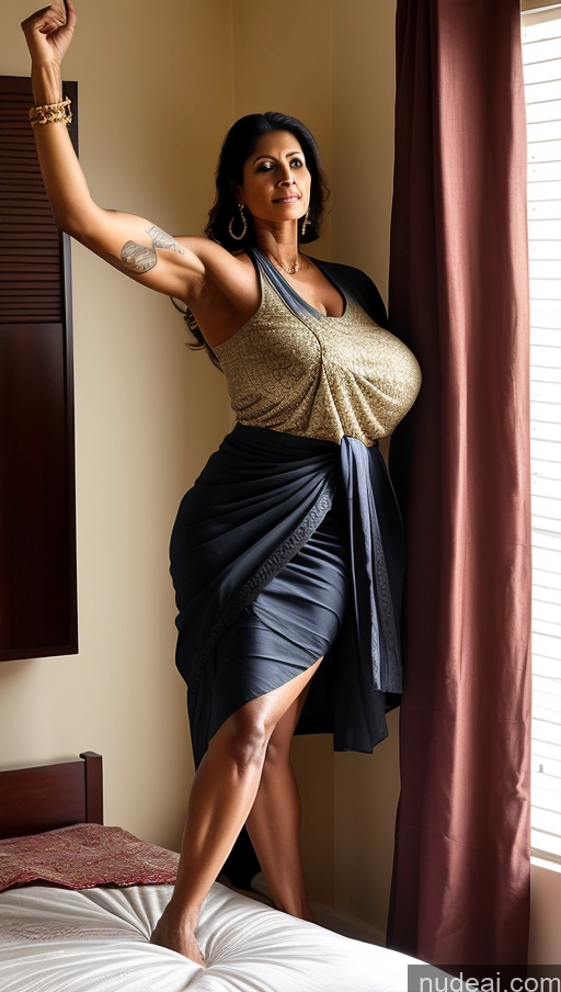 related ai porn images free for Milf Huge Boobs Beautiful Tattoos Muscular Big Ass Abs Thick Long Legs Tall Dark Skin 50s Seductive Ginger Indian Bedroom Front View T-pose Blouse Sari Sexy Face