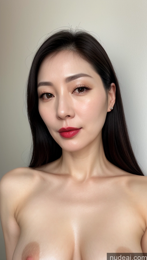 related ai porn images free for One Lipstick Close-up View Black Hair Woman Beautiful Fairer Skin Korean Perfect Boobs 40s
