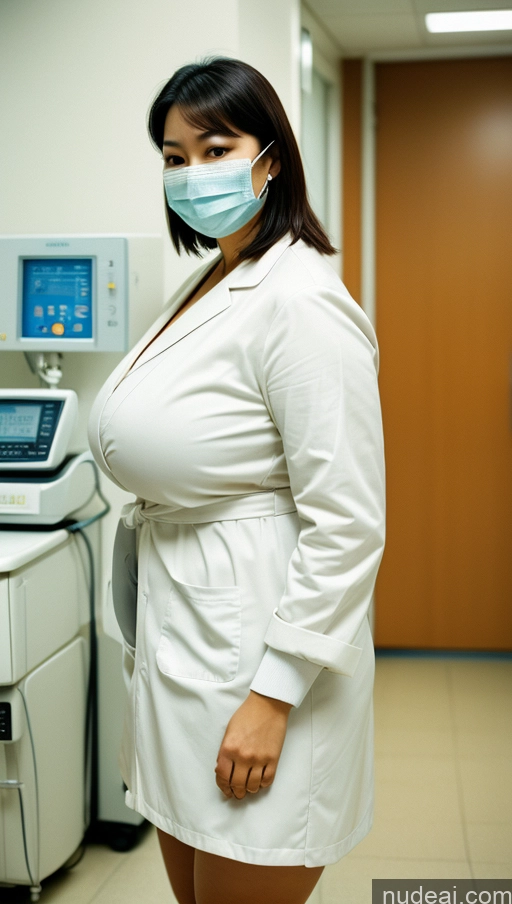 related ai porn images free for Woman Chubby Big Hips Bobcut Japanese Hospital Face Mask High Socks Lab Coat Cleavage 40s Vintage Huge Boobs Mini Skirt