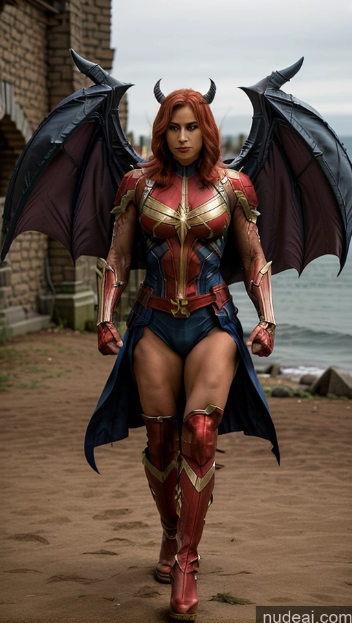 related ai porn images free for Several Fantasy Armor Muscular Abs Busty Captain Marvel Bodybuilder Has Wings